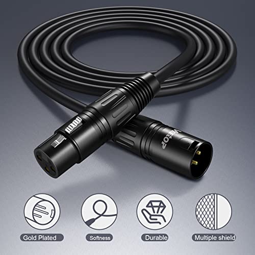 Veetop 20m XLR to XLR Cable, 3 Pin Male to Female Balance Audio XLR Microphone Cable Microphone Extension Cable for PA System,Studio Recorder,Amplifier, Audio Mixer,Speakers System, Audio Recording