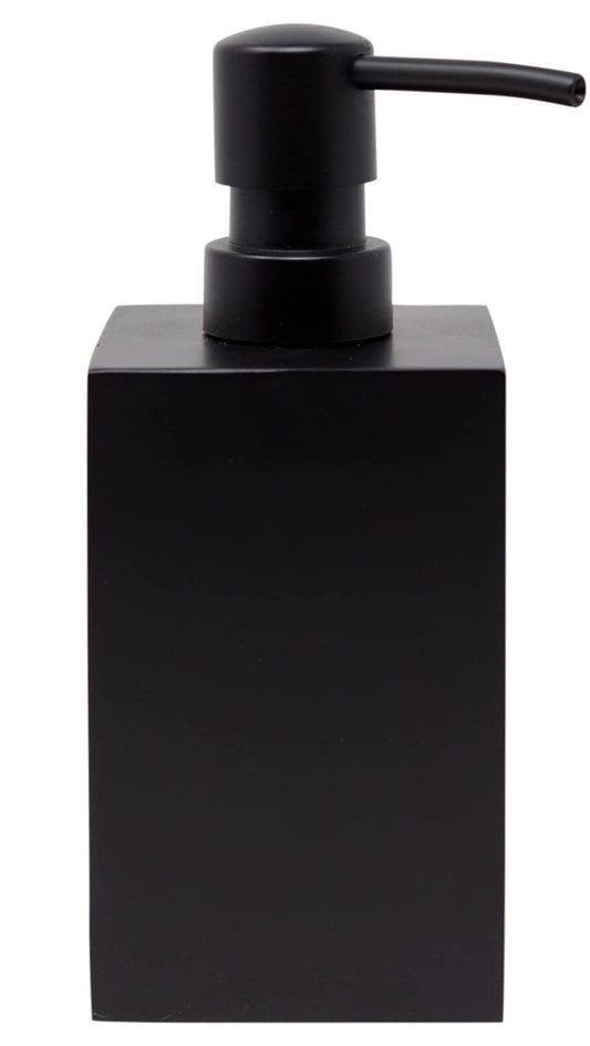 Yew Design Matte Black Soap Dispenser for Bathroom, 15oz Square Rustproof Liquid Hand Dish Soap Dispenser Pump for Kitchen Sink, Countertop, and