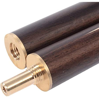 CUESOUL Classic Handmade 57 Inches 18oz Rosewood 3/4 Jointed Snooker Billiard Pool Cue, Rosewood Butts and Aluminum Telescope Extension with Leathertte Protective Case, 9.5mm Tip Snooker Cue Set