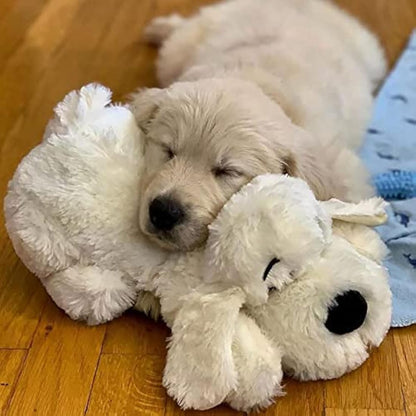 Original Snuggle Puppy Toy, Heartbeat Toy for Puppy, Dog Toys for Anxiety Relief, Calming Aid, Dog Heartbeat Toys for Behavioral Training in Golden