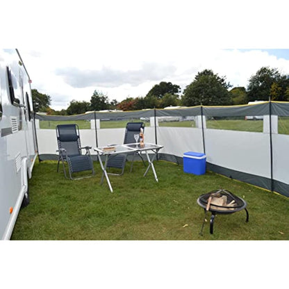BITS4REASONS 8 Metre Long Maypole New Model MP9538 5 Panel Steel Poled Windbreak. Offers Privacy & Wind Protection Perfect For Outdoor Activities Such As Camping or Beach Outings (8m x 1.4m)