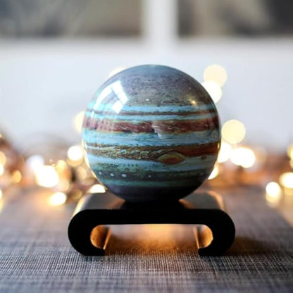 MOVA Globe Jupiter 4.5" with Base, Solar Powered Rotating Globe No Need of Battery or Chord, Unique Gift and Decoration