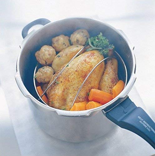 Prestige Pressure Cooker 6l - Classic High Dome Pressure Cooker with Heat Resistant Locking Safety Handle, Grey