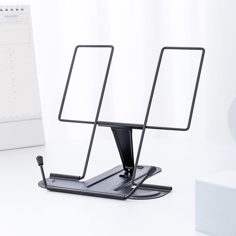 Book Stands for Reading,Metal Book Stand Book Holder Multifunctional Reading Rack,Adjustable Metal Document Holder for Office School Library Home