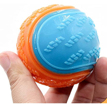 6Pcs Squeaky Dog Ball, Dog Toys Teeth Cleaning Puppy Chew Toys Pet Training Ball Dogs Interactive Dogs Balls