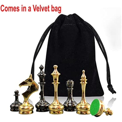 StonKraft Brass Chess Pieces Pawns Chess Coins Figurine Pieces Sleek - 2.5" Inches - Silver