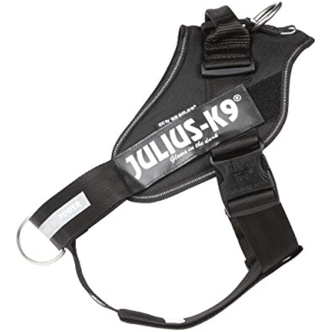Julius-K9, IDC Powerharness, Dog Harness with Front Control Y-Belt, Size: XL/2, Black