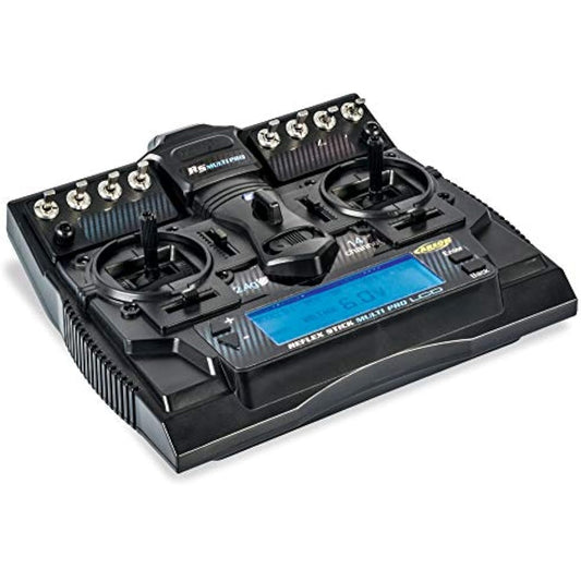 Carson 500501004 FS Reflex Stick Multi PRO LCD 2.4 GHz - 14 Channel Remote Control System with Receiver for Model Building Vehicles such as RC Cars and Ships