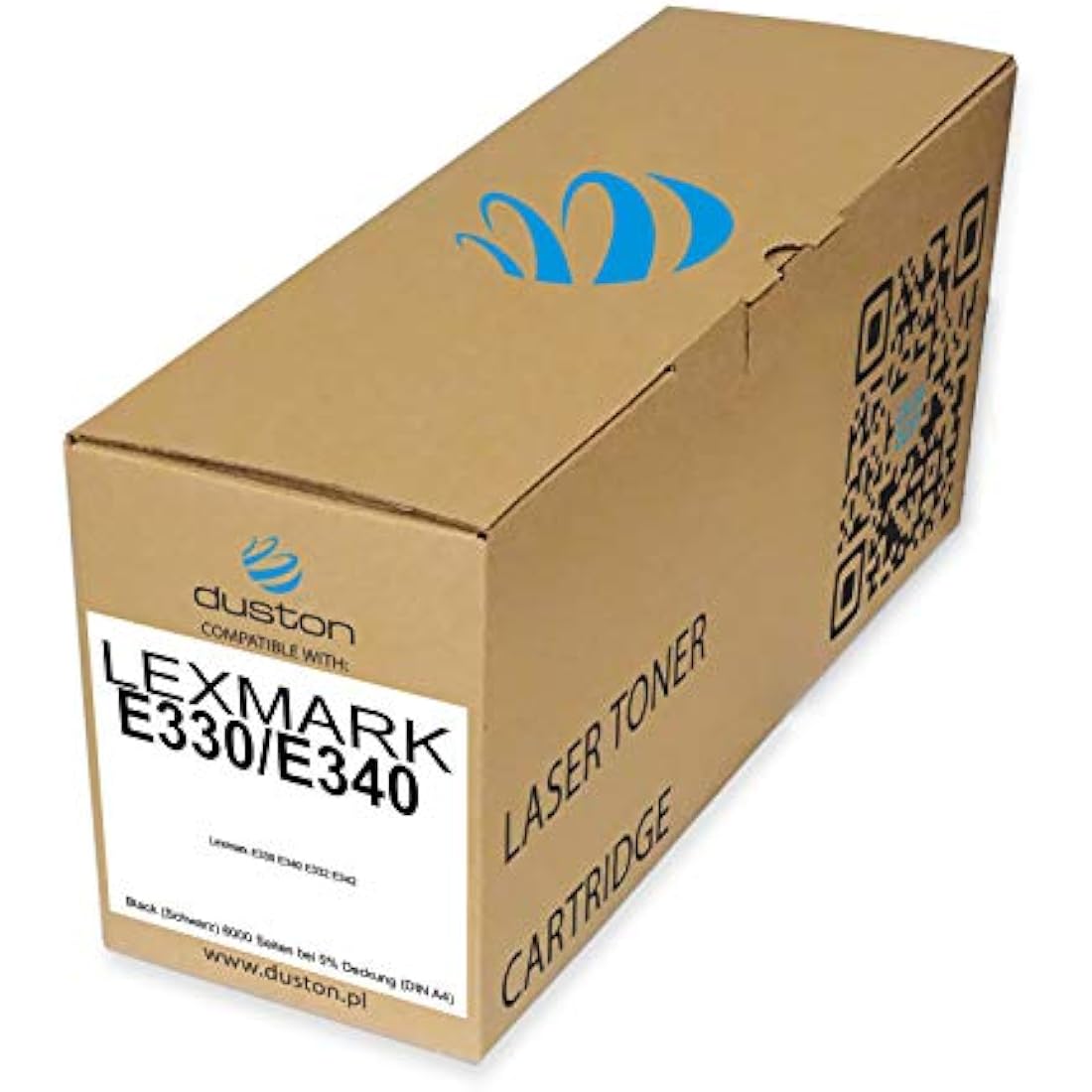 duston E330/E340, 34036HE Black Toner Compatible with Lexmark E330 E340 E332 E342