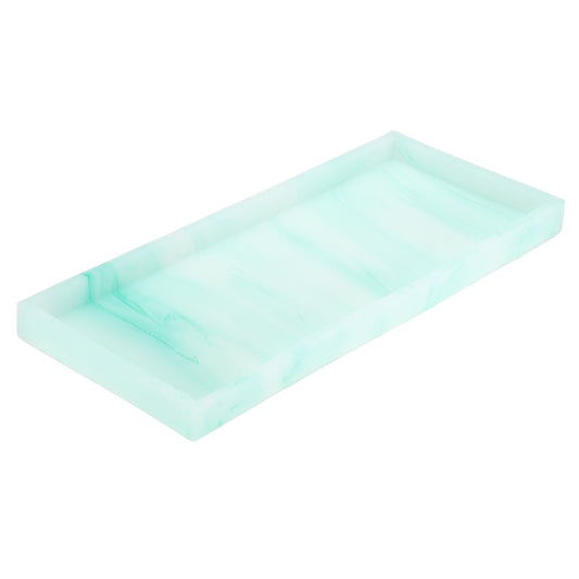 sourcing map Bathroom Vanity Tray, 11.8" x 5" Silicone Soap Dispenser Trays, Shatterproof Kitchen Sink Organizer for Soaps Keys Candle Trinket,