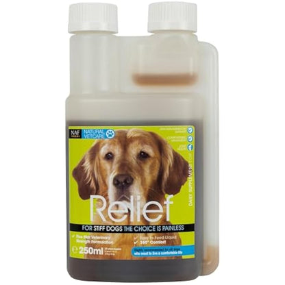 Natural VetCare Relief for Dogs 250ml – Veterinary Strength Liquid Supplement – Supports Joint Comfort, Flexibility & Mobility – With Glucosamine, MSM, Omega-3 & Boswellia