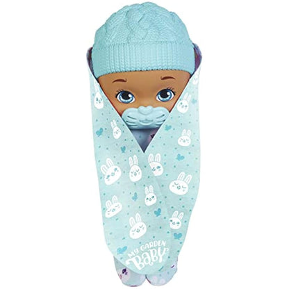 My Garden Baby My First Little Bunny Baby Doll (~9-in), Soft Body with Plush Ears, Blue, Great Gift for Kids 18mo+