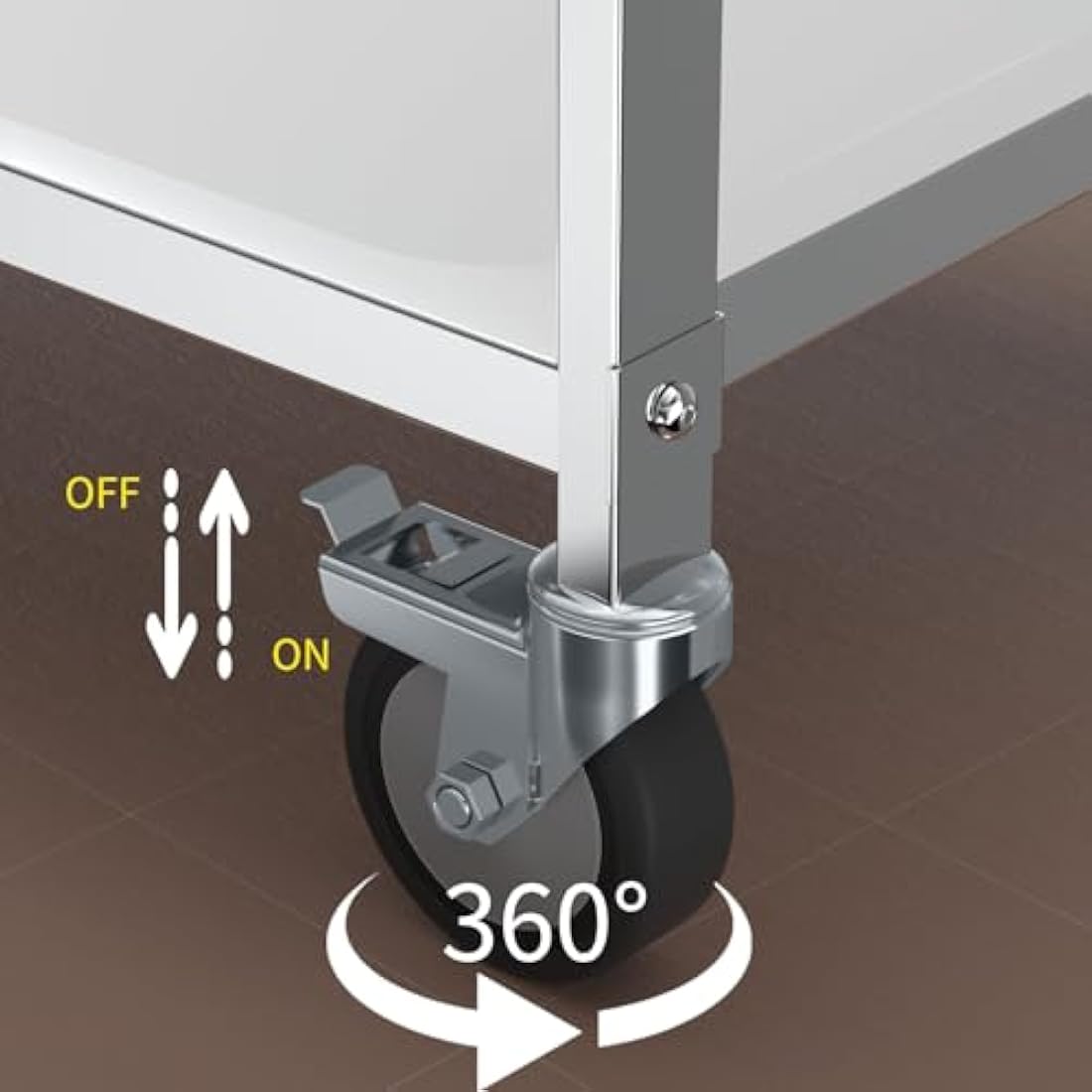 TAIMIKO Stainless Steel Utility Cart - 3-Tier Kitchen Trolley, Restaurants Serving Trolley with Locking Wheels, For Garage, Restaurants, Hotels, Size: 625x315xH800mm