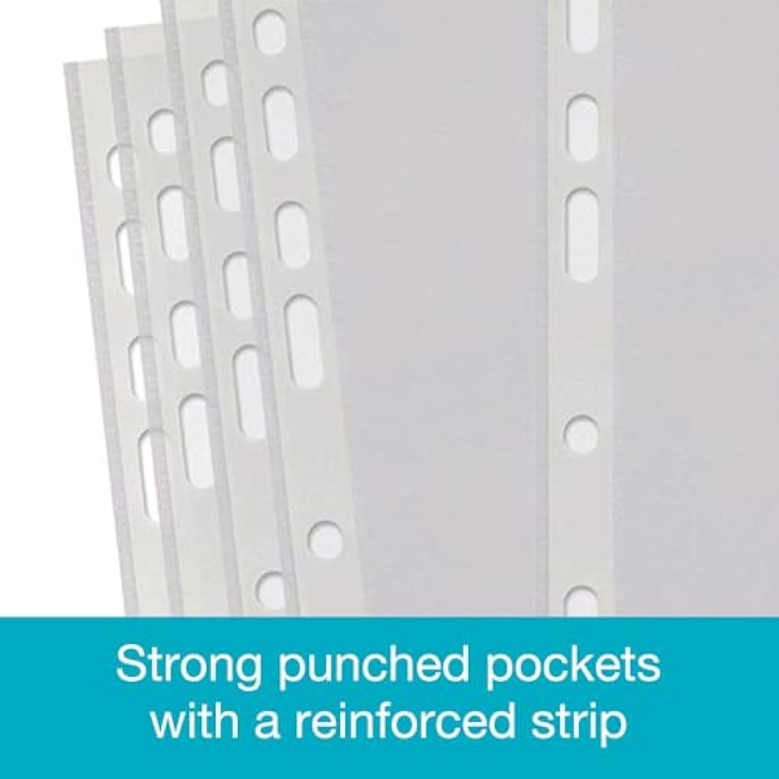 SUMMIT Punched Pockets A4, Embossed, 300 Poly Pockets