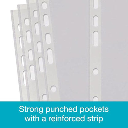 SUMMIT Punched Pockets A4, Embossed, 300 Poly Pockets