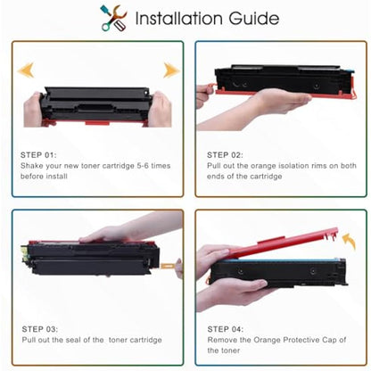 Cool Toner Compatible for HP M277dw Toner 201X 201A Color LaserJet Pro MFP M252dw M277n M277c6 M274n M252n CF400X CF401X CF402X CF403X (Black Cyan Yellow Magenta 4-Pack)