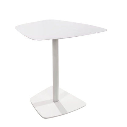 Topower Industrial Side Table, Bedside Table, Sofa Side Table, Small Coffee Table, 19.3 Height, Metal Frame, for Living Room, Bedroom, Verandah, White