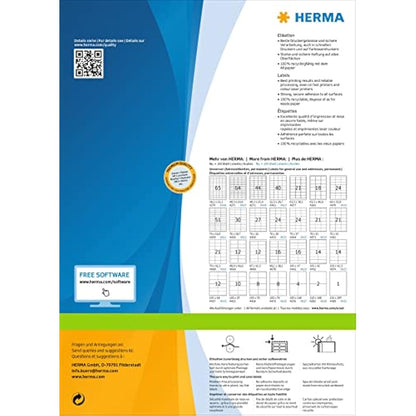 HERMA Self Adhesive Shipping Labels, 2 Labels per A5 Sheet, 400 Sheets, 148 x 105 mm, 800 Labels, Blank Parcel Labels Stickers, Sticky Labels for Laser & Inkjet Printer, White