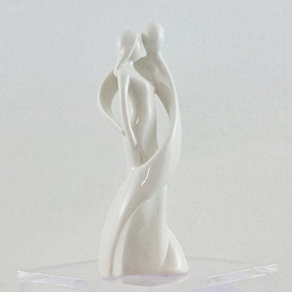 Mopec Porcelain Figurine Bride and Groom Fusion, Pack of 1, White, 0.02x6x18 cm