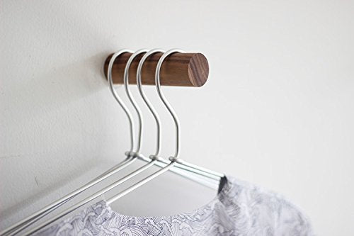 anaan Wooden Coat Hooks Walnut Single Straight Modern Coat Rack Design