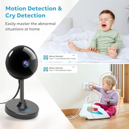 owltron 2K Indoor Camera, Home Security Camera for Baby & Elder, Motion Detection, Night Vision, 2-Way Talk WiFi Camera Wireless, Baby Monitor Works with APP & Alexa- 2 Pack