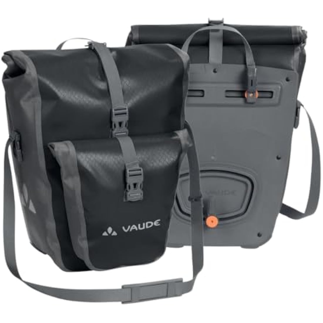 VAUDE Aqua Back Plus Bike Pannier, 2 x Rear Bike Rack Bag Waterproof, 51L Total Volume, Cycling Bag, Easy Mounting - Made in Germany