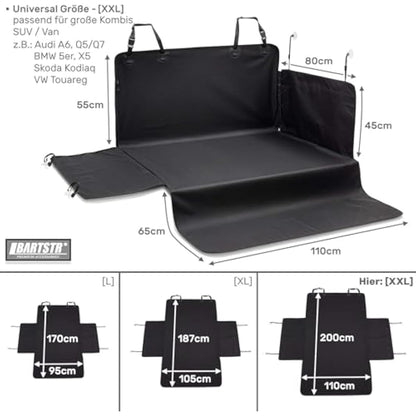 BARTSTR Car Boot Protector Dog 200 x 110 cm, Universal for Estate Boot Protective Mat, Water-Repellent and Bumper Protection, Plus Shoulder Bag