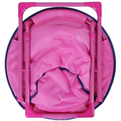 Outplea Rainbow Unicorn Kids Suacer Chair - Toddler Cartoon Moon Foldable Camping Chair for Patio, Beach, Picnic