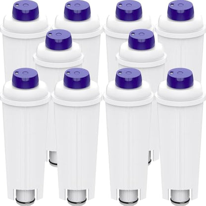 Aiitomg 10PCS Coffee Machine Water Filter for DeLonghi DLSC002 Water Filter for De'Longhi ECAM, ETAM, EC, BC Series