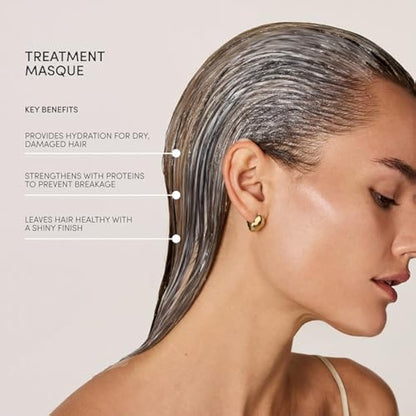 OUAI Thick Hair Treatment Masque - Almond Oil, Olive Oil & Hydrolyzed Keratin to Repair & Restore Damaged Hair - Softens, Smooths & Strengthens - Phthalate & Paraben Free Hair Masque - 236ml