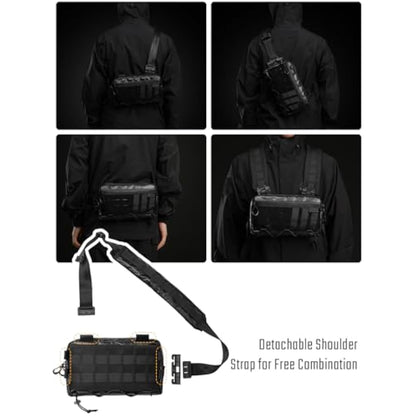 TACTICAL_GEEK Cache L3 EDC Sling Bag, Lightweight Nylon Shoulder Daypack, Crossbody Bag, Hiking Ambidextrous Strap, Travel Hiking Concealed Carry, Chest Backpack Casual Shoulder for Daily