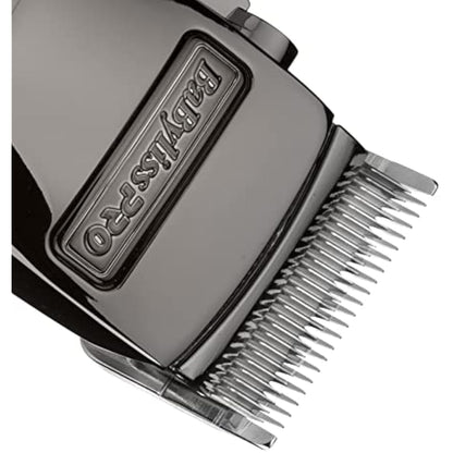 BaBylissPRO Cordless Super Motor Hair Clipper and Trimmer, Professional Mens Grooming Set, Precision Japanese Steel Blades, 6 Guides Cutting Grades 1-6, BAB8705U, Black