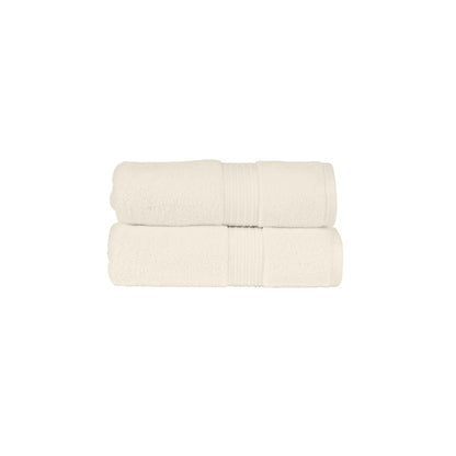 Christy Supreme Hygro 2 Hand Towels Set | Almond | 100% Luxury Supima Cotton | Ultra Soft | Super Absorbent | 650GSM | Plush and Long Lasting