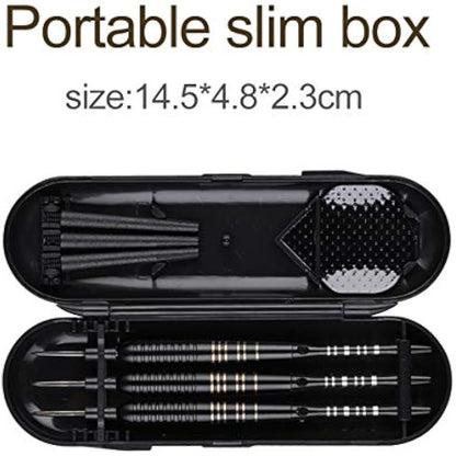 sanfeng Professional 3 Pack 22g, 23g, 24g, 27g Steel Tip Darts Set With Darts Stems Flights + 50pcs Rubber O-Rings + 12pcs Spring Rings + 1pcs Dart Sharpener Tool for Dart Board