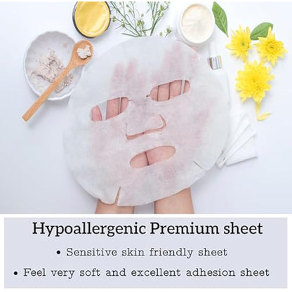 MEAROSA Vitamin C Collagen Firming Facial Sheet Mask Korean Skin Care Hydrating & Nourishing Premium Quality Natural ingredients Essence Sensitive skin(8 Variety pack 25ml)