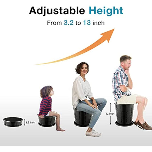 TRIPTIPS 2022 Upgrade Retractable Portable Folding Toilet Travel Toilet Camping Toilet Porta Potty for Adults and Kids Portable Toilet for Camping/Car, Adjustable Height, XL size