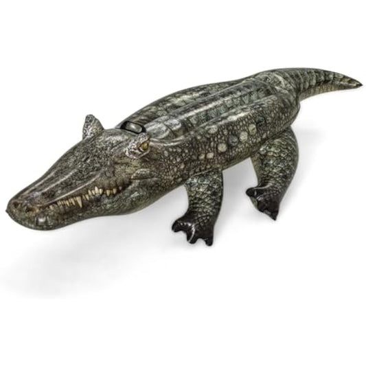 Bestway Crocodile Pool Float, Kids Inflatable Ride-On with Handles, Swimming Pool and Beach Toy