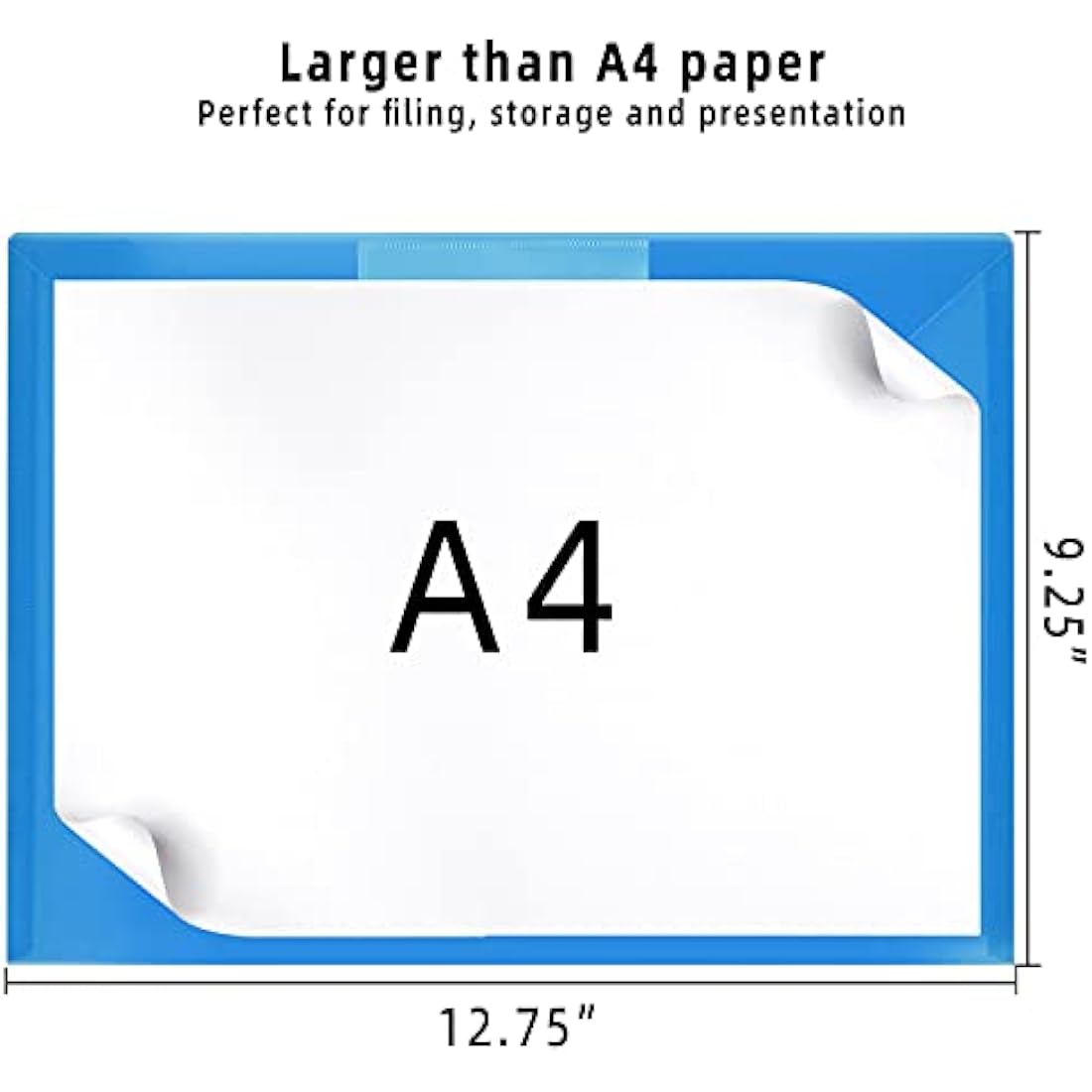 Plastic Wallets A4-30 Pack Plastic Folders Waterproof Document Wallet Files Folder Clear A4 Wallets with Popper Wallet for Home, School, Travel and Office Supplies Storage, Assorted Colours