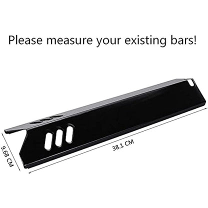 GFTIME 38CM Grill Heat Plate for Dyna-Glo DGF510SSP, DGF510SSP-D, Uniflame 4/5 Burner, Porcelain Steel Flame Diffuser spare parts for Backyard BY12-084-029-98, Broilmaster G13DE, 4 Pack