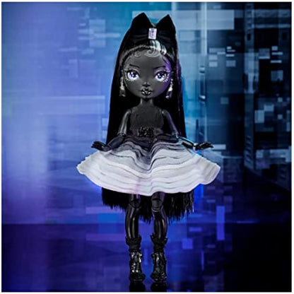 Rainbow High Shadow High Series - SHANELLE ONYX - Greyscale Fashion Doll With Straight Black Hair, Two Designer Outfits, & Accessories - Collectable - For Kids Ages 6+