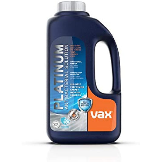 Vax Platinum Antibacterial 1.5L Carpet Cleaner Solution, Stain Remover Shampoo, Citrus Burst Scent, Removes 99.99% of bacteria, Neutralises Pet Odours, 1-9-142404, Blue