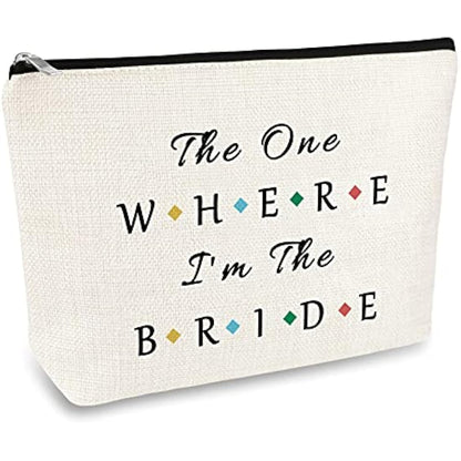Bride Gift Bridal Makeup Bag Bride to Be Bridal Shower Gift Newly Engaged Travel Cosmetic Bag Engagement Bachelorette Party Gifts Future Mrs Gifts Valentine’s Day Wedding Present Toiletry Pouch