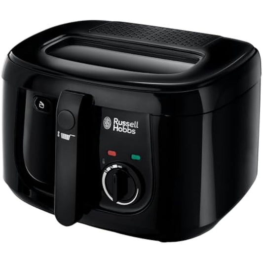Russell Hobbs Electric Deep Fat Fryer, 2.5L capacity/can cook 1kg food, Carbon odour filter, Large observation window, Non-stick coated pan, Adjustable thermostat, Handle lift system, 1800W, 24570