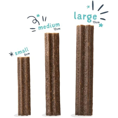 Edgard Cooper Treats Dental Stick, Medium - Mint and Strawberry - (8 x 7 stick pack), Natural Dog Chew Sticks, Dental Hygiene, One per Day, Low Calorie, Long Chewing, Fresh Breath