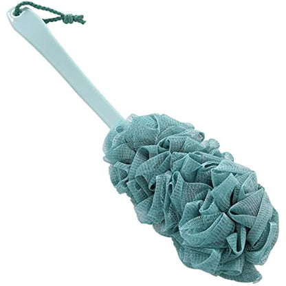 2 Pack Loofah Bath Brush with Long Handle Bath Shower Back Scrubber Body Brush for Men and Women Pink and Blue
