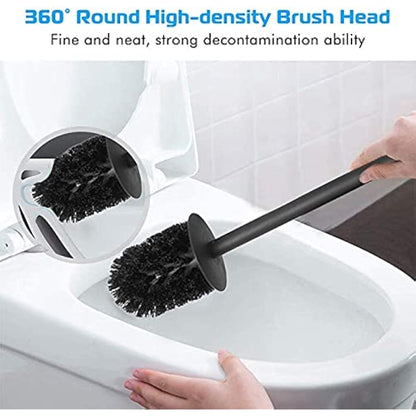 BGL 304 Stainless Steel Wall-Mounted Square Toilet Brush Holder (black)