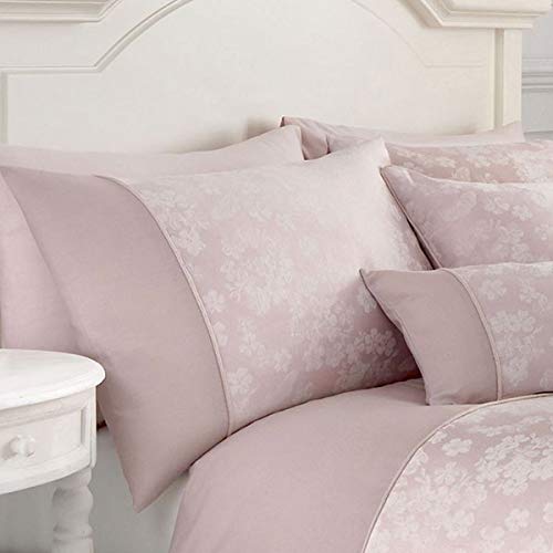 Serene Blossom-Jacquard Duvet Cover Set, Blush Pink, Super-King