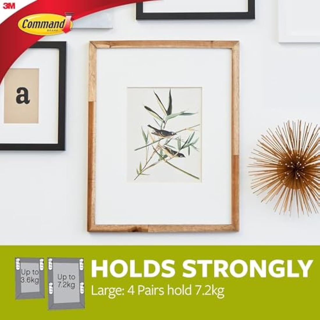 Command Picture Hanging Strips, Large, Value Pack - 14 Pairs (28 Strips) - For Pictures, Frames, Mirrors, Wall décor - Damage Free Hanging