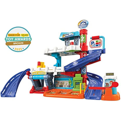 VTech Toot-Toot Drivers Fix & Fuel Garage, Car Tracks Kids With Lights And Sounds, Musical Toy, Suitable Boys & Girls 12 Months, 2, 3, 4 + Years, English Version