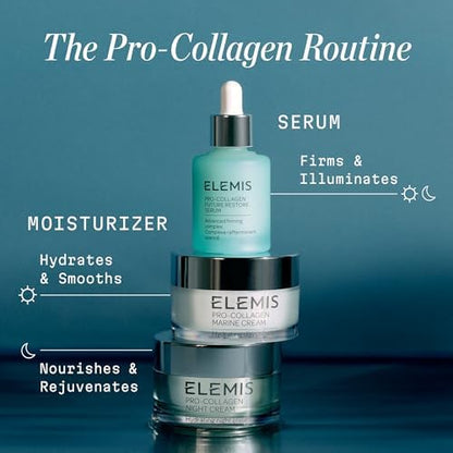 ELEMIS Pro-Collagen Marine Cream SPF30 – Anti-Wrinkle Face Moisturiser, Hydrating Day Cream, 50ml – Original, Ultra-Rich or Rose